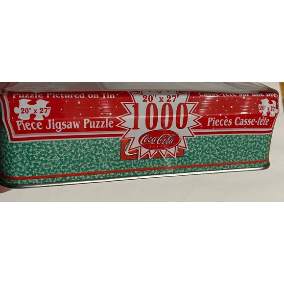 RARE 1999 Coca Cola “Look” Bear  -1000 Piece Puzzle 20x27 --BRAND NEW sealed tin - Picture 3 of 6